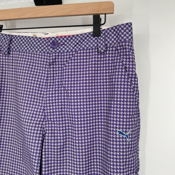 Puma Golf Tech Performance Shorts Mens Sz 32 Purple Gray - Picture 3 of 14